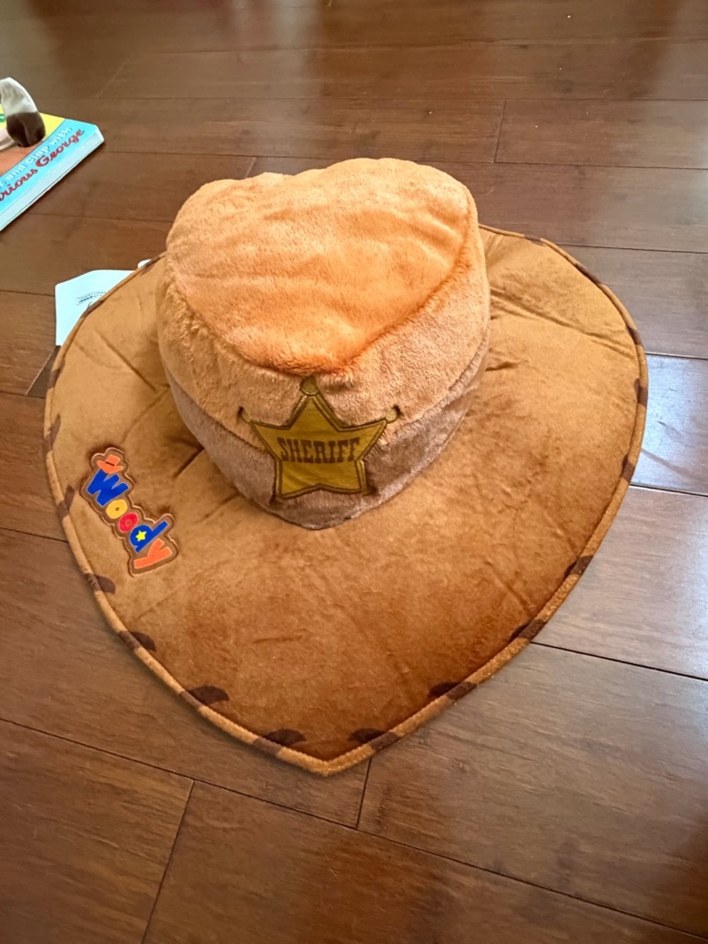 Woody Plush Sheriff Hat - Brown Cozy Kids Toy Accessory